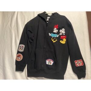 Disney Mickey and Minnie small black zip hoodie fun item